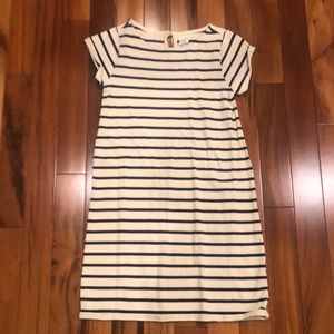 Crew Cuts creme and Navy Striped Dress. Girls 14.